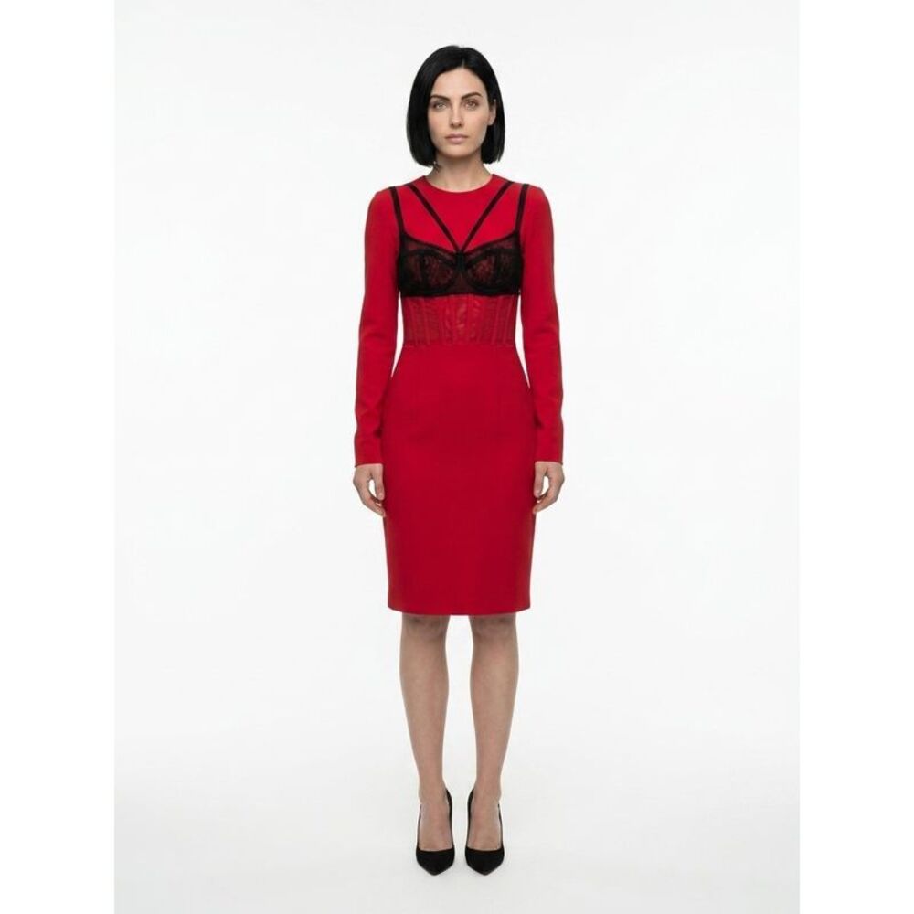 Dolce & Gabbana Red Elastane Cocktail Women's Dress